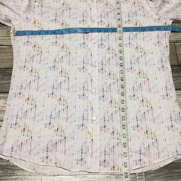 Scarci La Buona Vita Button Up Shirt Men’s M White Rainbow Colors Made In Italy - Picture 2 of 10